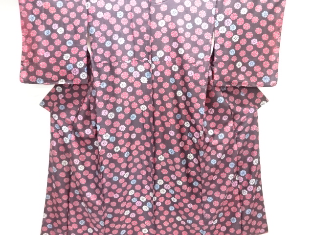 JAPANESE KIMONO / ANTIQUE KIMONO / SILK / FLOWER